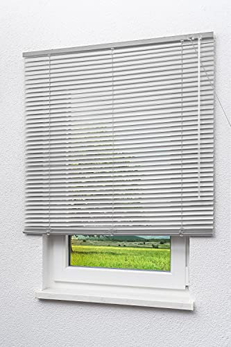 LYSEL Outlet Alujalousie 25mm in Silber in den Maßen (B x H) 140cm * 160cm