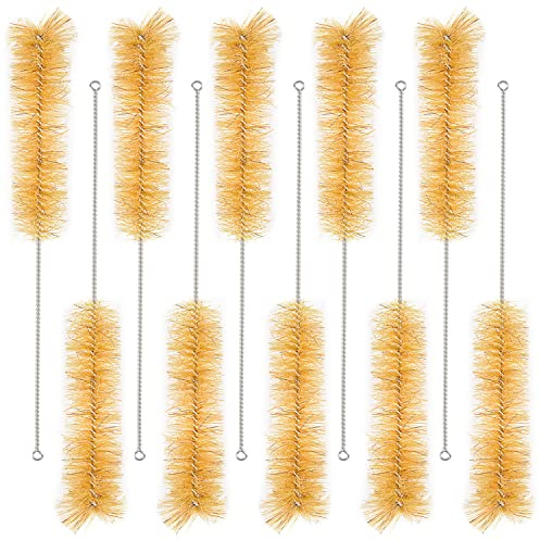 stonylab 10-Paquet Brosses Tube, Poil Brosses de Nettoyage Brosses Tube à Essai Lavage de Bouteille Tube Brushes avec Extrémité Capitonnée Radiale pour Laboratoire, Size M