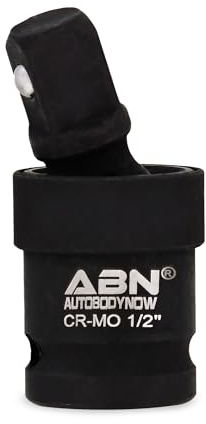 ABN Universal Impact Joint - 1/2in Square Universal Swivel Socket U Joint Ball Spring Design Flexible Socket Extension