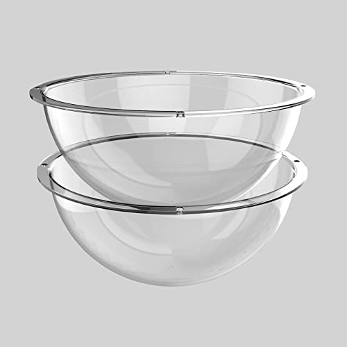 Semiesfera de acrílico con ala, diámetro de 300 mm para Árbol rascador para Gatos, Hamaca para Gatos, Bricolaje y Manualidades, plástico Hemisferio - Claro, 2PCS