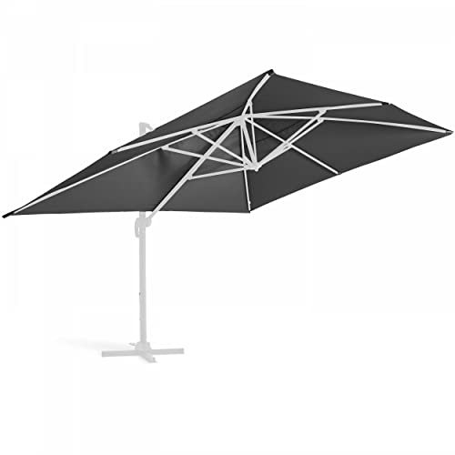 Oviala Toile pour Parasol déporté 4x3m Anthracite