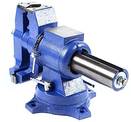 Schraubstock Gusseisen 4/5-Zoll-Multifunktionsbank Schwerer industrieller Schraubstock Schraubstock drehbar für Flachschleifer-360 Grad Paralleler Schraubstock (4 Zoll)