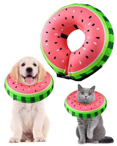 Hundkonhalsband, FWLWTWSS uppblåsbart hundhalsband busterhalsband för hundar och katter, mjukt bekvämt skyddande återhämtningshalsband justerbart hundmunkhalsband efter kirurgi, blockerar inte synen