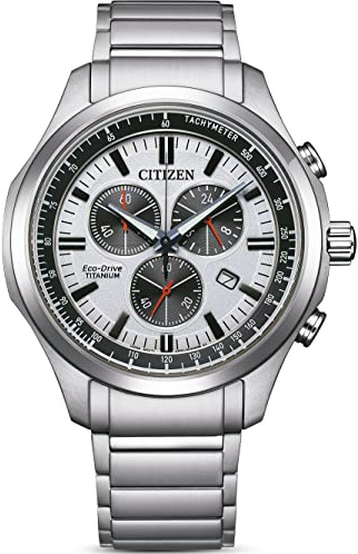 Citizen Orologio Cronógrafo Uomo con Cinturino in Titanio AT2530-85A