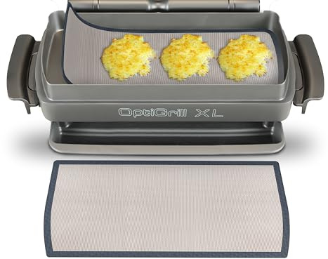 Dauerbackmatte Silikon Backmatte kompatibel mit Tefal Optigrill XL, Antihaftbeschichtung, Silikonmatte, Lebensmittelecht und Hitzebeständig, Zubehör (passend für die große Backschale) | Antihaftbeschichtung, Silikonmatte, Lebensmittelecht und Hitzebeständig, Zubehör (große Backschale)