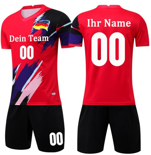 OPUTWDF Trikot Personalisiert Handball Trikot für Kinder Jungen Herren Mädchen - Handball Trikot &Shorts Set mit Namen Nummer Team Logo