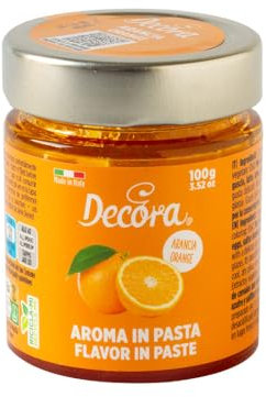 Decora 2100054 Confezione da 100 g di Aroma Arancia In Pasta Prodotto versatile, Realizzato con ingredienti di alta qualità e materie prime pregiate, Ideale anche in cottura, Made in Italy