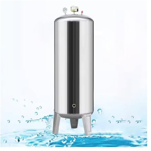 Vaso de expansión Tanque de presión de agua de 60L/100L/160L/200L/250L/300L/400L para bomba de pozo, tanque de presión de pozo de acero inoxidable para sistemas de agua a presión, kit de montaje ( Siz