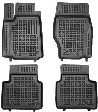 AZUGA Gummi Fußmatten passend für Jeep Grand Cherokee (WL) ab 6/2022 AZ10300503 Automatten 3D Gummimatten mit Rand