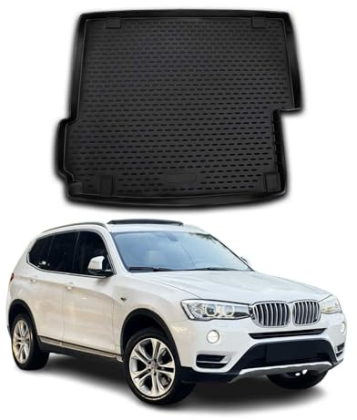 OMAC Kofferraummatte Kofferraumwanne kompatibel mit BMW X3 F25 2010-2017 Gummi TPE Schwarz