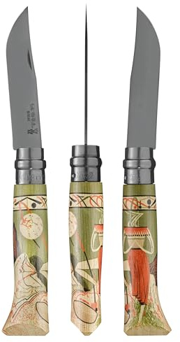 OPINEL No. 08 Limited Edition NATURE Series Folding Knife, Artist Designed Handles, Serialized Blade, Gift Boxed, Made in France (MioSHe)