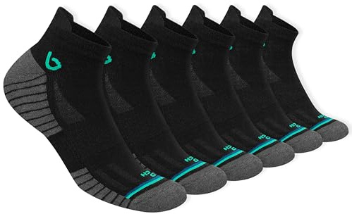 BAMBOS Eco Touch atletiska ankelstrumpor för män för löpning och gym, 3-pack och 6
