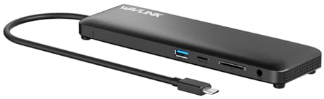 WAVLINK 12-in-1 USB C Triple Display Docking Station, Support 85W Charging for PC, Max 4K @ 60Hz with DisplayPort, HDMI, PD, USB 2.0/3.0, Gigabit Ethernet, SD/TF Slot, Audio Jack for Windows & Mac