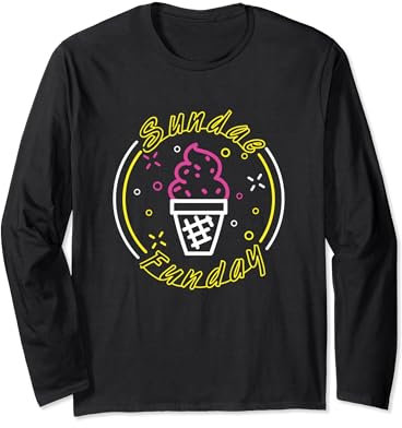 Sundae Funday Cuillère à crème glacée drôle Manche Longue
