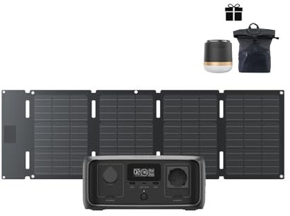 ECOFLOW RIVER 3 Tragbare Powerstation mit 45 W Solarpanel, 245 Wh LFP Batterie, bis zu 600 W Leistung, GaN verdoppelt die Laufzeit, <10 ms USV, 30% kompakterer Solargenerator für Outdoor-Camping