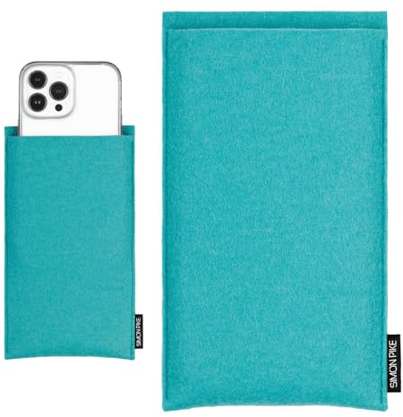 SimonPike Handyhülle passend für Samsung Galaxy A57 | A37 | A17 | A56 (Gr. S) | Boston smaragd Filztasche aus Wollfilz Handy/Smartphone Tasche