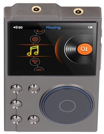 Lettore MP3 HiFi con Bluetooth, Lettore FLAC DSD Senza Perdite, Lettore Musicale Ad Alta Risoluzione, Lettore Audio Portatile con Batteria da 750 MAh