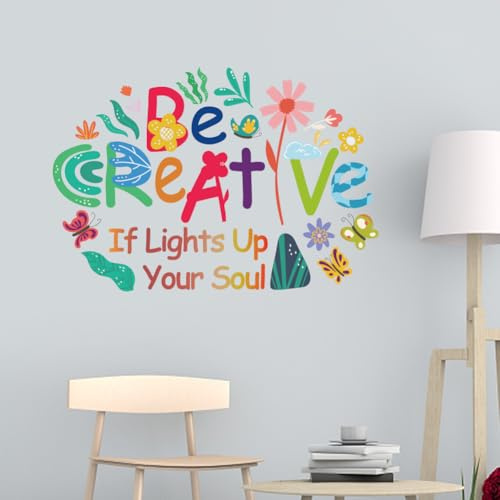 ANATTASOUL Pegatinas de Pared Sé Creativo Vinilos Decorativos Adhesivos Pared Cocina Dormitorio Salón Comedor Baño(2pcx96x30cm)