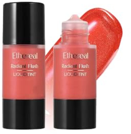 Fard Liquido per Guance, Blush Liquidos con Finitura Naturale Lunga Durata, Fard Liquido Idratante Dewy Texture, Blush Make Up per Aspetto Naturale
