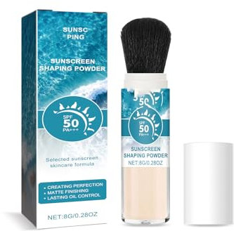 Altherona Mineral Sonnenschutz Setting Powder 2 Stück, Sonnenschutz Puder mit SPF 50, Mineral Sunscreen Fixing Powder natürliches Mattes Finish, Mineralische Sonnencreme Ölkontrolle & leicht