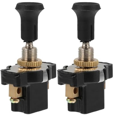TOPBATHY 2pièces Interrupteur à Tirette Pour Camions Commande De Phare Interrupteur De Moteur Pour Véhicules