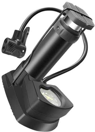 Abaodam Hochdruck Fußpumpe Mit Manometer Für Fahrrad Motorrad Und Bälle Schlauch Vielseitige Luftpumpe Für Reifen Und Inflatables Tragbar Einfaches Und Schnelles Aufpumpen Für Outdoor Aben