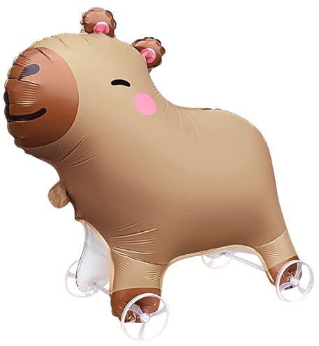 FAYAHAR Luftballons Tiere mit Rädern, 3D Tiere Luftballon Stehend, Ballon mit Rädern, Schnell Aufblasbar, für Kindergeburtstag, Feierlichkeiten, Party Deko (Stil 2)