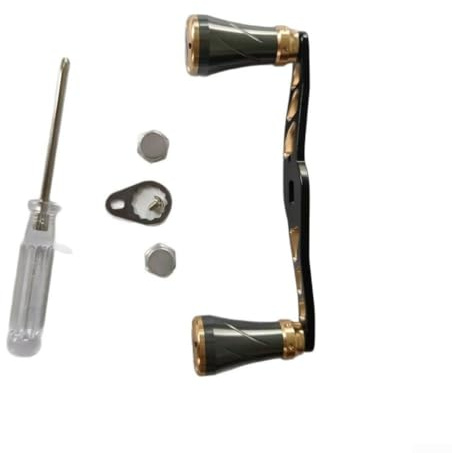 Rollengriffknopf für Baitcast-Rollen mit 8 x 5 mm Schaft, Angelrolle, Ersatzteil aus Aluminiumlegierung für DIY-Reparatur und Performance-Upgrade (grau)