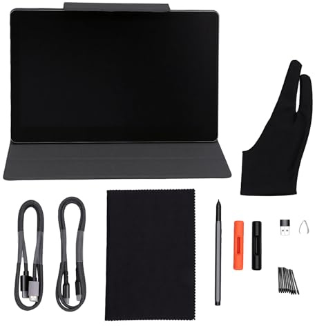 Cocoarm Tavoletta Grafica con Schermo Tavoletta Grafica Display con Penna HD da 11,6 Pollici 16384 Livelli di Pressione Touch Control Stilo Senza Batteria per Artisti Designer Insegnamento
