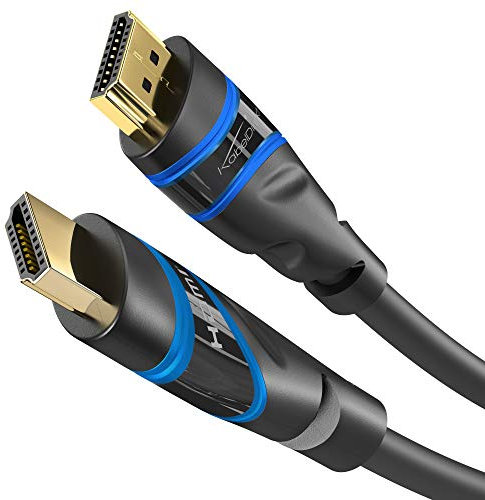 KabelDirekt – 0,5 m – 4K HDMI-Kabel (4K@120Hz & 4K@60Hz – spektakuläres Ultra-HD-Erlebnis – High Speed mit Ethernet, kompatibel mit HDMI 2.0/1.4, Blu-ray/PS4/PS5/Xbox Series X/Switch, schwarz)