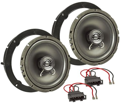 tomzz Audio 4050-000 TA16.5-Pro Lautsprecher Einbauset kompatibel mit Skoda Fabia 3 Citigo Octavia Superb Yeti Roomster Kodiaq 165mm Koaxial System