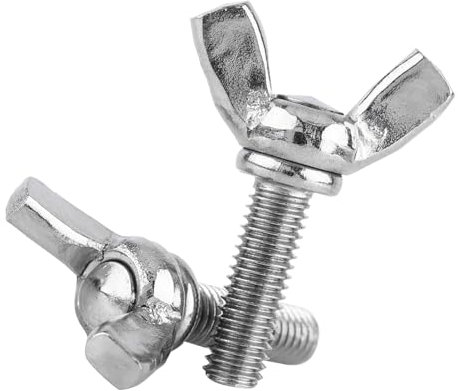 5PCS/Bag M5 Wing Screw 304 Stainless Steel Machine Screw 12mm, 16mm, 20mm, 40mm Butterfly Screw Fastener Repair Tool Machine Screws Assortment Kit(M5*12mm)