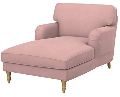 Soferia Überzug Kompatibel Mit STOCKSUND Recamiere Bezug Schonbezug Chaiselongue-Bezug Husse Einfache Reinigung Allergiefrei Wasserabweisend Majestic Velvet Rosa