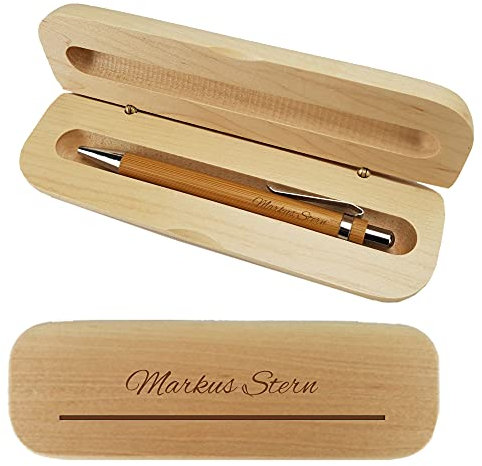 laser-diele Kugelschreiber mit Gravur in Personalisierter Geschenkbox - Schreibset mit Gravur - Kugelschreiber personalisiert (Smart)