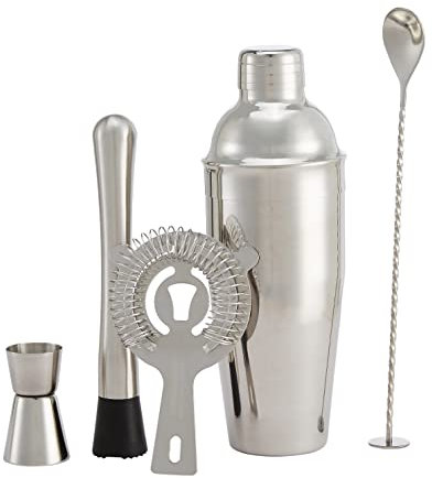 Amazon Basics 5 unità strumenti da bar in Acciaio inossidabile, 24 oz