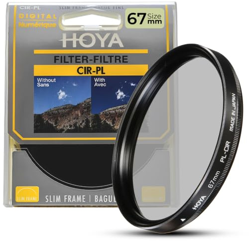 Hoya Alpha II 67 mm Polarisationsfilter – verbessertes Glas für Klarheit und lebendige Farben, kreisförmiger Polarisator mit dünnerem Rahmen zur Reduzierung von Vignettierung, drehbares und leichtes