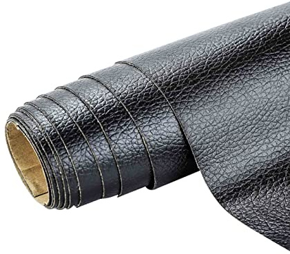 ColdShine 137 x 50cm Kunstleder Selbstklebender Lederstoff Wasserdichtes Patch-Reparaturleder Leder Reparaturset für Sofas Handtaschen Jacken MöBel Autositze (Schwarz)