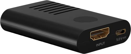 goobay 58492 HDMI Signalverstärker/Repeater 4K @60Hz - zum Verlängern Einer HDMI Verbindung auf bis zu 30m / Flaches Robustes Gehäuse aus Aluminium/Schwarz