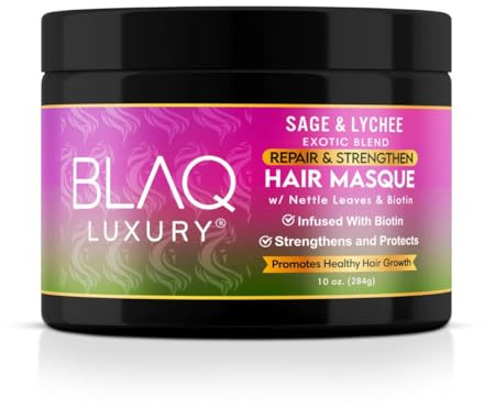 Blaq Luxury Sage & Lychee Repair and Strengthen Hair Masque 10oz