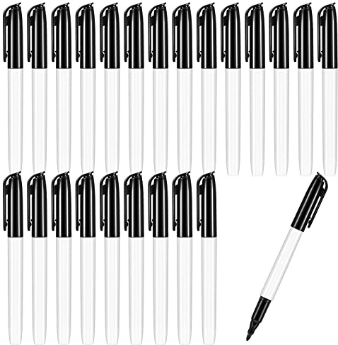 Colarr 24 Pcs Thick Tipped Low Vision Pen Black Ink Visual Easy to See Bold Pens with Felt Tip Quality Low Aids for Vision Seniors Elderly Office Home Classroom Writing Reading