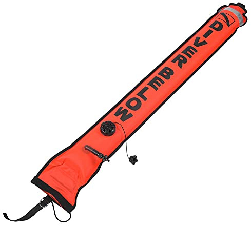 KIMISS Surfaceer DSMB 6Ft High Visibility Aufblasbarer Tauch-SMB-Signalgeber (rot)