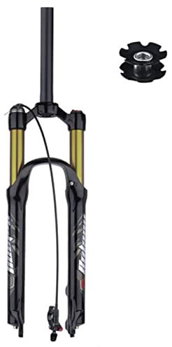 ZECHAO 120mm Federweg Fahrrad Gabel MTB,Magnesiumlegierung Schnellspanner Scheibenbremse 26 27,5 29in Manual/Crown Lockout MTB Gabeln Fahrrad Federgabel (Color : Gold-Remote Lock, Size : 29inch)