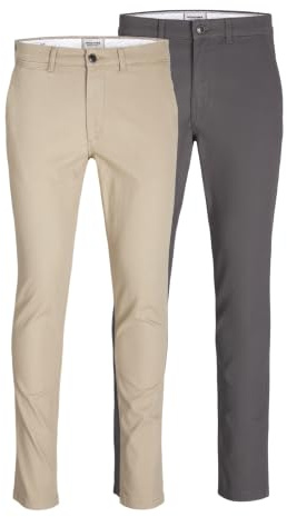 JACK & JONES Chino byxor 2-pack slim fit chinos byxor, Porslin, 31W / 30L