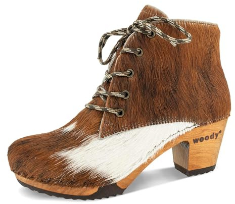 woody Damen Betty Fell Ankle Boots, Fell Natur, Größe 40