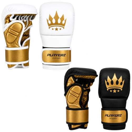 Playerz Power MMA Sparring Gloves - Premium Microfibre Gloves, Versatile Design for Combat Striking & Grappling, Enhanced Wrist Mobility with Precision Padding and secure Fit