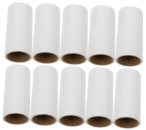 POPETPOP Lint Roller Refills 10pcs 600 Sheets Sticky Sheets Pet Hair Remover Refill for Clothes and Furniture Portable 10cm Travel Dust Fuzz Lint Scraper for Dogs and Cats