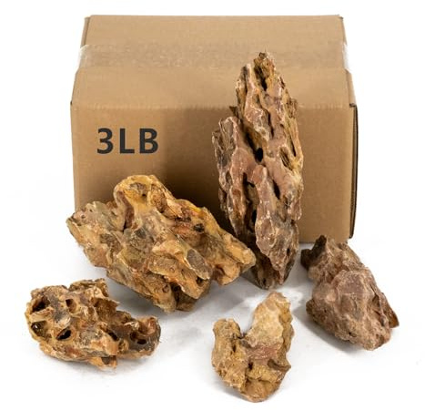 ChaoLeHo Aquariums Stones Natural Rocks 3lb Aquarium Rock for Fish Tank Aquascaping,Aquariums,Terrariums,Vivariums,Decorative Stone,Reptile Enclosures,Paludariums,and Gardens-（2-5 Inch）