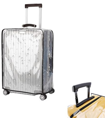 RHQFDM 28 Zoll Transparent Koffer Schutzhülle PVC Kofferschutzhülle Wasserdichte Koffer überzieher Rollgepäckraum kofferschutz,Abriebfestes und wasserdichtes Design zum Schutz des Gepäcks