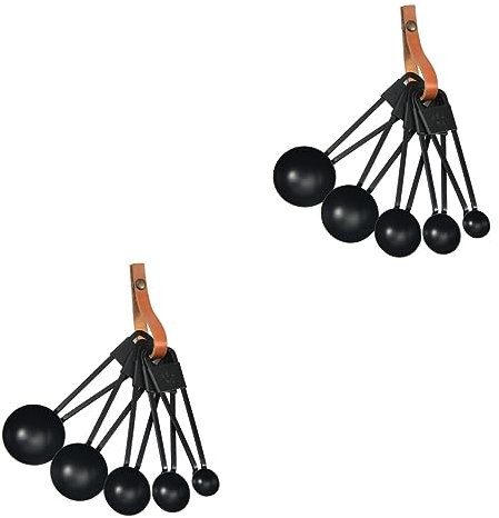 Cabilock 10 Cucharas Medidoras De Acero Inoxidable Tazas Y Cucharas Medidoras Mangos Medidores Ajustables Para Mascotas Cuchara Medidora Anidada Tazas Medidoras Anidadas Kit De Medición De