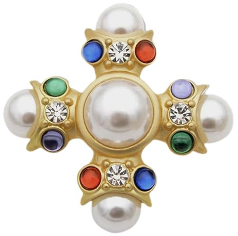 DEARMAMY Einzigartige Barock Brosche Kreuz Frauen Schmuck Brosche Pin Stilvolle Weibliche Freunde